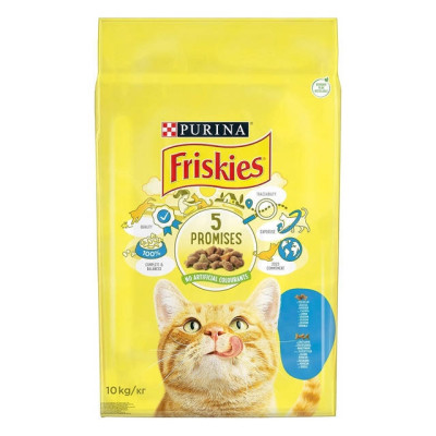 Purina Friskies Salmon сухий корм для котів з лососем та овочами 10 кг