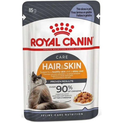 Royal Canin Hair & Skin Care 12х85 г влажный корм в желе для кошек