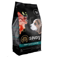 Savory Puppy Turkey Chicken 3 кг сухий корм для цуценят з індичкою та куркою