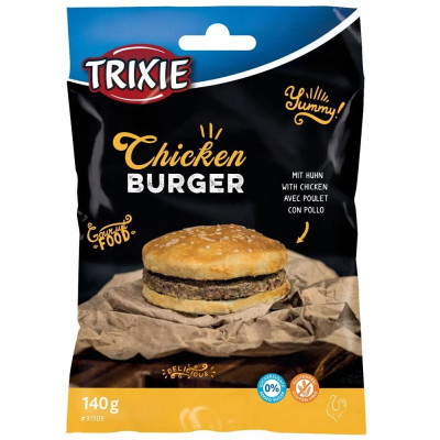 Лакомства для собак Trixie Chicken Burger, Бургер с курицей, 9 см,140 г (31505)