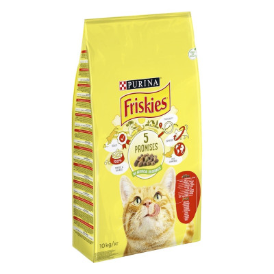 Purina Friskies для котів з яловичиною, куркою та овочами 10 кг