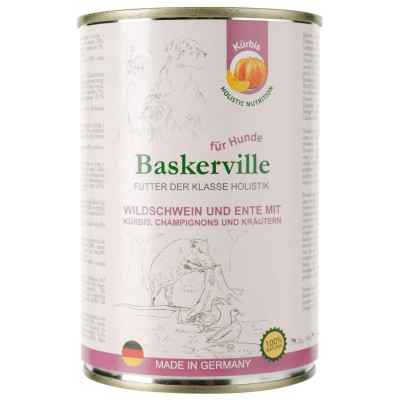 Baskerville Holistic Wildschwein und Ente Mit Kurbis для собак качка та кабан 400 г Baskerville Holistic Wildschwein und Ente Mit Kurbis для собак качка та кабан 400 г