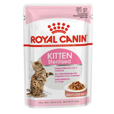 Royal Canin Kitten Sterilised 12х85 г влажный корм в соусе для стерилизованных котят