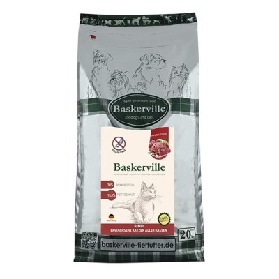 Baskerville KF Getreidefrei Rind 20 кг сухий беззерновий корм для котів з яловичиною