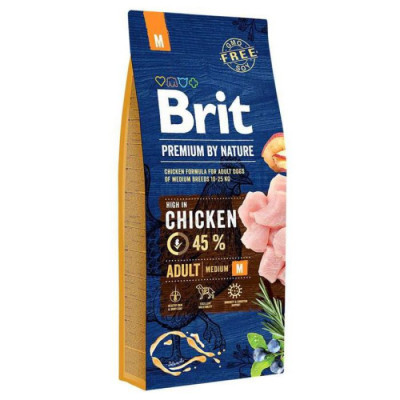 Brit Premium Adult Medium M для собак з куркою 3 кг