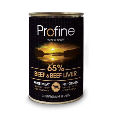 Вологий корм Profine Beef and Liver для собак з яловичиною та яловичої печінкою 400 г Вологий корм Profine Beef and Liver для собак з яловичиною та яловичої печінкою 400 г