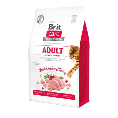 Brit Care GF Activity Support для кошек с курицей 2 кг