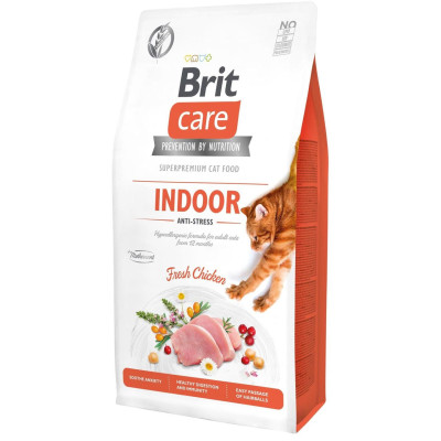 Brit Care Cat GF Indoor Anti-Stress для котів які живуть в приміщенні з куркою 7 кг