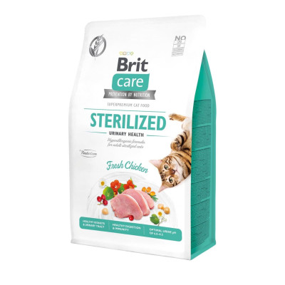 Brit Care Cat GF Sterilised Urinary для стерилізованих котів з куркою 400 г
