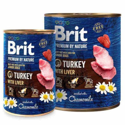 Brit Premium by Nature Turkey з індичої печінкою для собак 400 г Brit Premium by Nature Turkey з індичої печінкою для собак 400 г