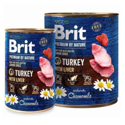 Brit Premium by Nature Turkey з індичої печінкою для собак 800 г Brit Premium by Nature Turkey з індичої печінкою для собак 800 г