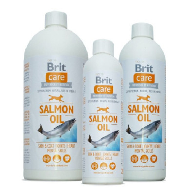 Brit Care Salmon Oil Масло лосося для собак для собак всех пород для улучшения состояния шерсти и кожи 1 л
