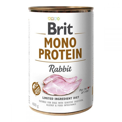 Влажный корм Brit Mono Protein Dog для собак с кроликом 400 г