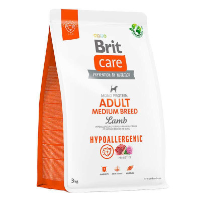 Brit Care Medium Hypoallergenic Breed Lamb для собак с ягненком 3 кг Brit Care Medium Hypoallergenic Breed Lamb для собак с ягненком 3 кг
