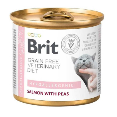 Brit Veterinary Diet Hypoallergenic Cat Cans 200 г гіпоалергенний вологий корм для котів