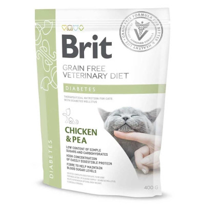 Brit Veterinary Diet Cat Diabets 400 г сухий корм для котів з цукровим діабетом