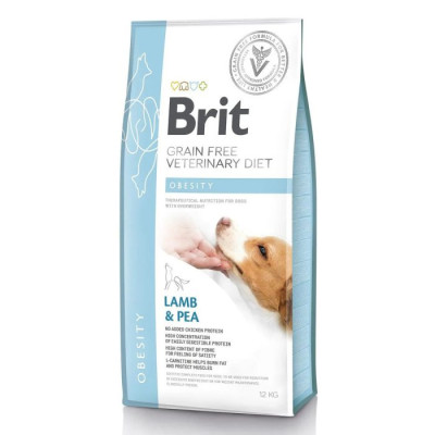 Brit Veterinary Diet Dog Obesity Lamb & Pea 12 кг сухий корм для собак які потребують в підтриманні оптимального ваги