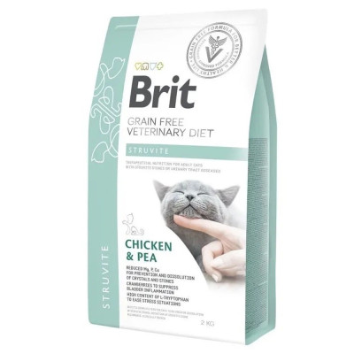Brit Veterinary Diet Cat Struvite 2 кг сухий корм для котів при сечокам’яної хвороби