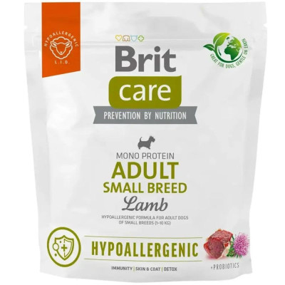 Brit Care Dog Hypoallergenic Small 1 кг сухой гипоаллергенный корм для собак малых пород с ягненком