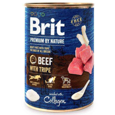 Brit Premium by Nature Beef з яловичиною та рубцем для собак 400 г