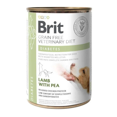 Brit Veterinary Diet Diabets Dog Cans 400 г вологий корм для собак з цукровим діабетом