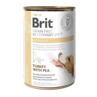 Brit Veterinary Diet Hepatic Dog Cans 400 г вологий корм для собак при захворюваннях печінки