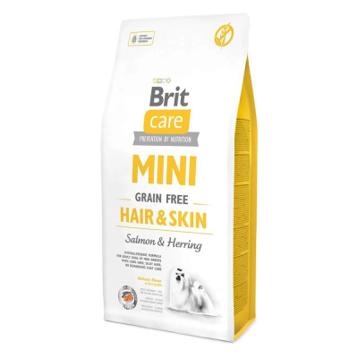 Brit Care Mini GF Hair & Skin для собак с лососем и сельдью 7 кг