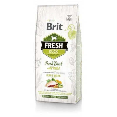 Brit Fresh Duck with Millet Run Work для собак с уткой 12 кг