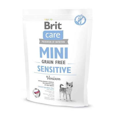 Brit Care Mini GF Sensitive для собак с олениной 400 г