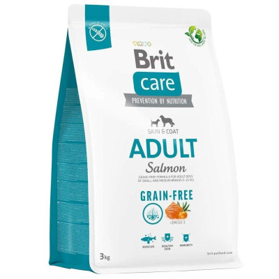Brit Care Dog Grain-free Adult Salmon для собак малых и средних пород с лососем 3 кг