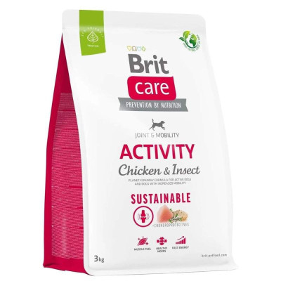 Brit Care Dog Sustainable Activity Chicken для собак с курицей и насекомым 3 кг