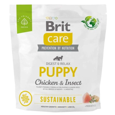 Brit Care Dog Sustainable Puppy Chicken 1 кг сухий корм для цуценят з куркою та комахами