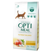 Optimeal Cat Chicken 1.5 кг сухий корм для котів з м’ясом курки Optimeal Cat Chicken 1.5 кг сухий корм для котів з м’ясом курки