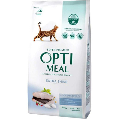 Optimeal Cat Cod Fish 1.5 кг сухий корм для котів зі смаком тріски