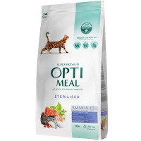 Optimeal Cat Adult Sterilised Salmon 10 кг для стерилізованих котів з лососем Optimeal Cat Adult Sterilised Salmon 10 кг для стерилізованих котів з лососем