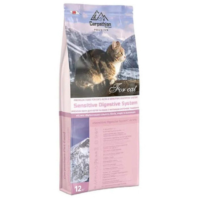 Carpathian Pet Food Sensitive Digestive System 12 кг cюшкою корм для котів з чутливої системою травлення з куркою та окунем Carpathian Pet Food Sensitive Digestive System 12 кг cюшкою корм для котів з чутливої системою травлення з куркою та окунем