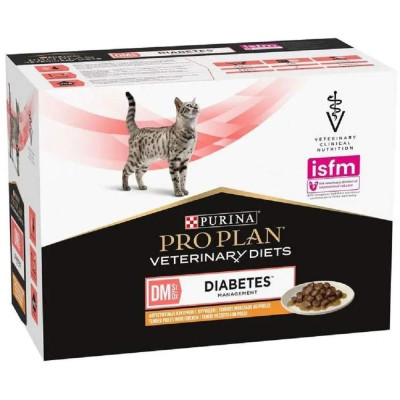 Purina Про План Veterinary Diets DM Diabetes Managment для кошек в соусе с курицей 10х80 г