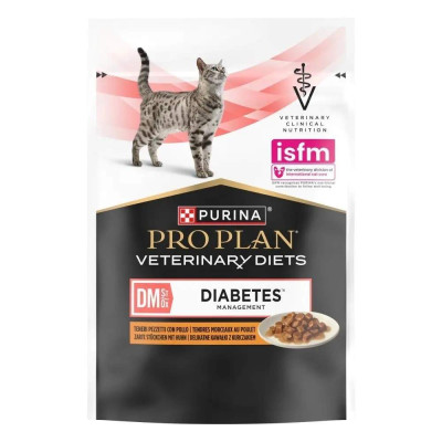 Purina Про План Veterinary Diets DM Diabetes Managment для кошек в соусе с курицей 10х80 г