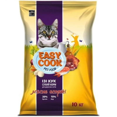 Nutra 5 stars Easy Cook CAT 10 кг сухий корм для котів м’ясне асорті Nutra 5 stars Easy Cook CAT 10 кг сухий корм для котів м’ясне асорті