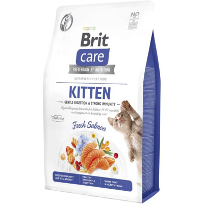 Brit Care Kitten Gentle Digestion Strong Immunity 2 кг сухий корм для кошенят 1-12 місяців з лососем