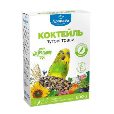 Корм для хвилястих папуг Природа Коктейль Лугові трави, 500 г (PR241341)