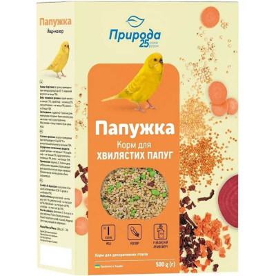 Корм для хвилястих папуг Природа Папужка, Йод та колор 500 г (PR241085)