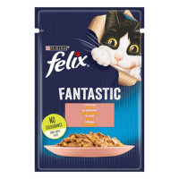Вологий корм для котів Felix Fantastic Salmon з лососем 26*85 г