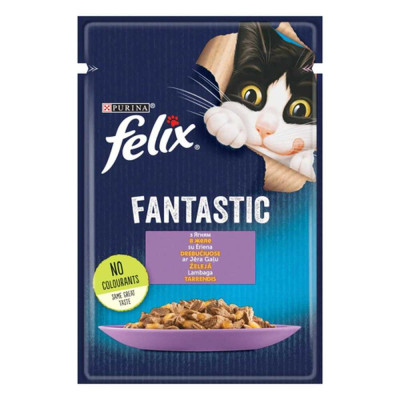Вологий корм для котів Felix Fantastic Lamb з ягням 26*85 г Вологий корм для котів Felix Fantastic Lamb з ягням 26*85 г