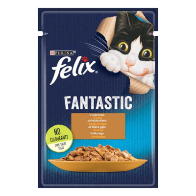 Вологий корм для котів Felix Fantastic з індичкою 26*85 г Вологий корм для котів Felix Fantastic з індичкою 26*85 г