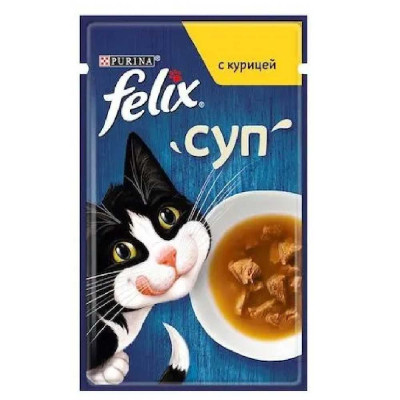 Вологий корм для котів Felix Soup, з куркою, 30*48 г Вологий корм для котів Felix Soup, з куркою, 30*48 г