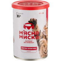 Влажный корм для кошек Мясная Миска паштет мясной с говядиной 415 г Влажный корм для кошек Мясная Миска паштет мясной с говядиной 415 г