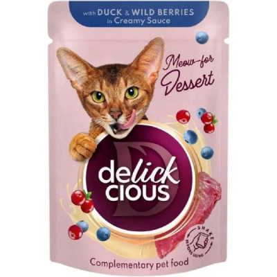 Delickcious Chef’s Dusk Wild Berries 85 г вологий корм для котів з качкою та лісовими ягодами в соусі