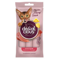 Delickcious Chef’s Creamy Snacks Chicken 4x15г кремовое лакомство для кошек с курицей и ананасом