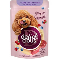 Delickcious Chef’s Dog Lamb Wild Berries 80 г вологий корм для собак з ягнятиною та лісовими ягодами в соусі